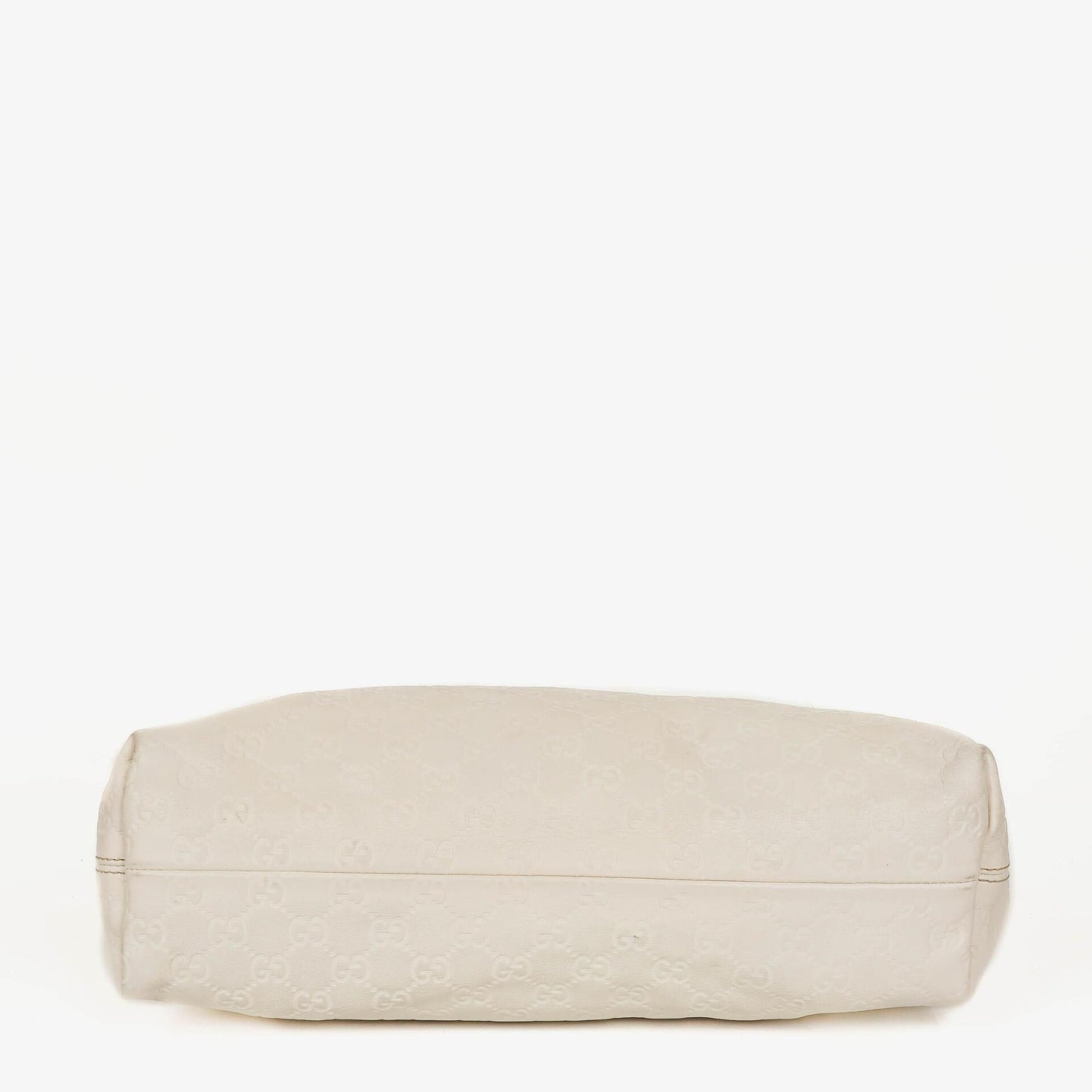 Gucci Icon Bit Hobo Tasche aus weißem Guccissima Leder