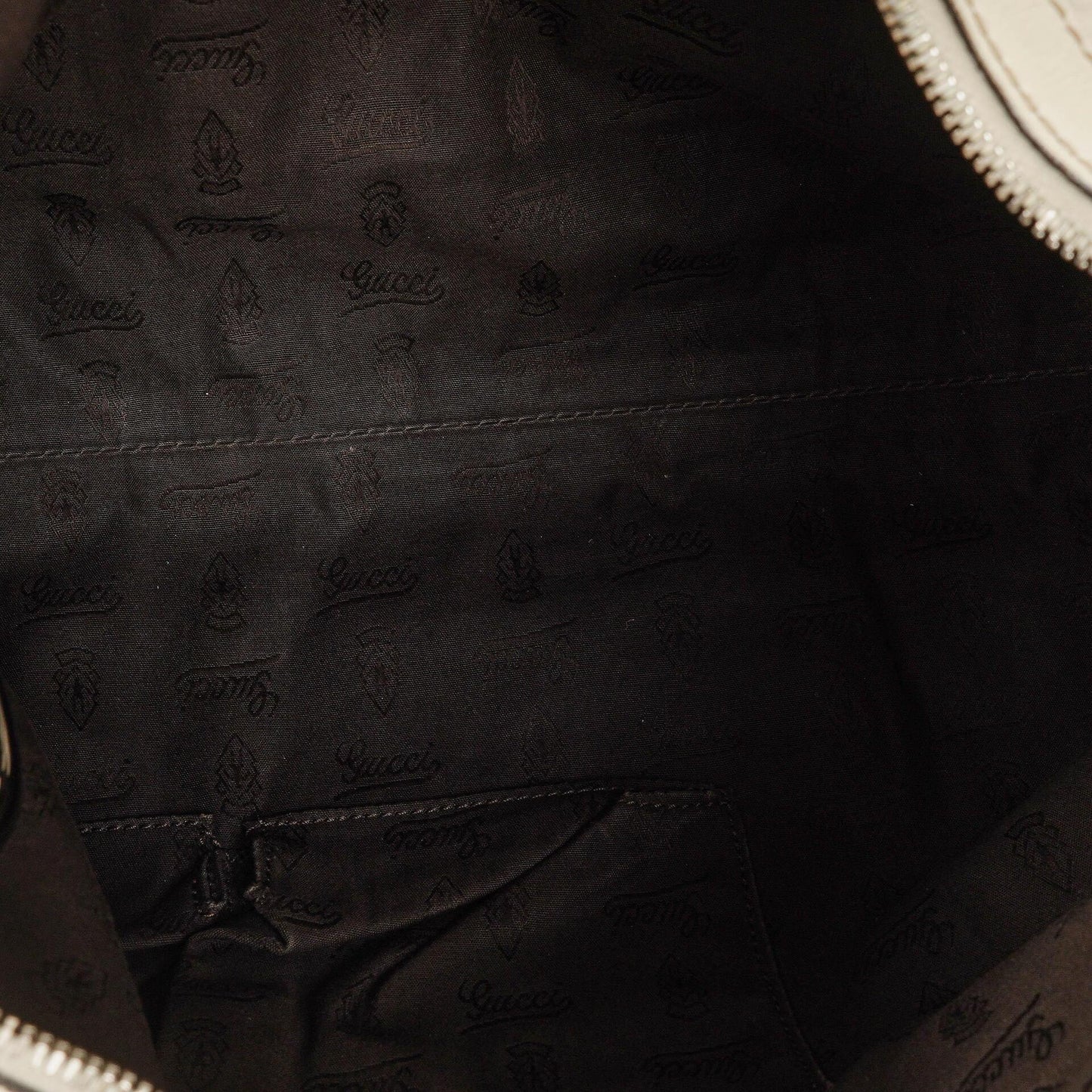 Gucci Icon Bit Hobo Tasche aus weißem Guccissima Leder