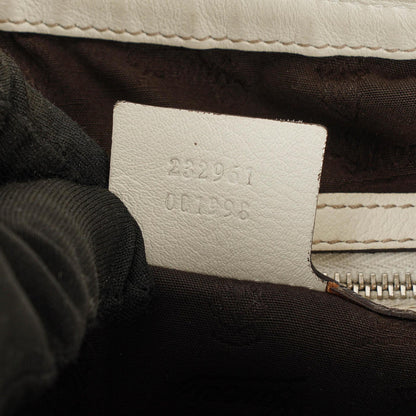 Gucci Icon Bit Hobo Tasche aus weißem Guccissima Leder