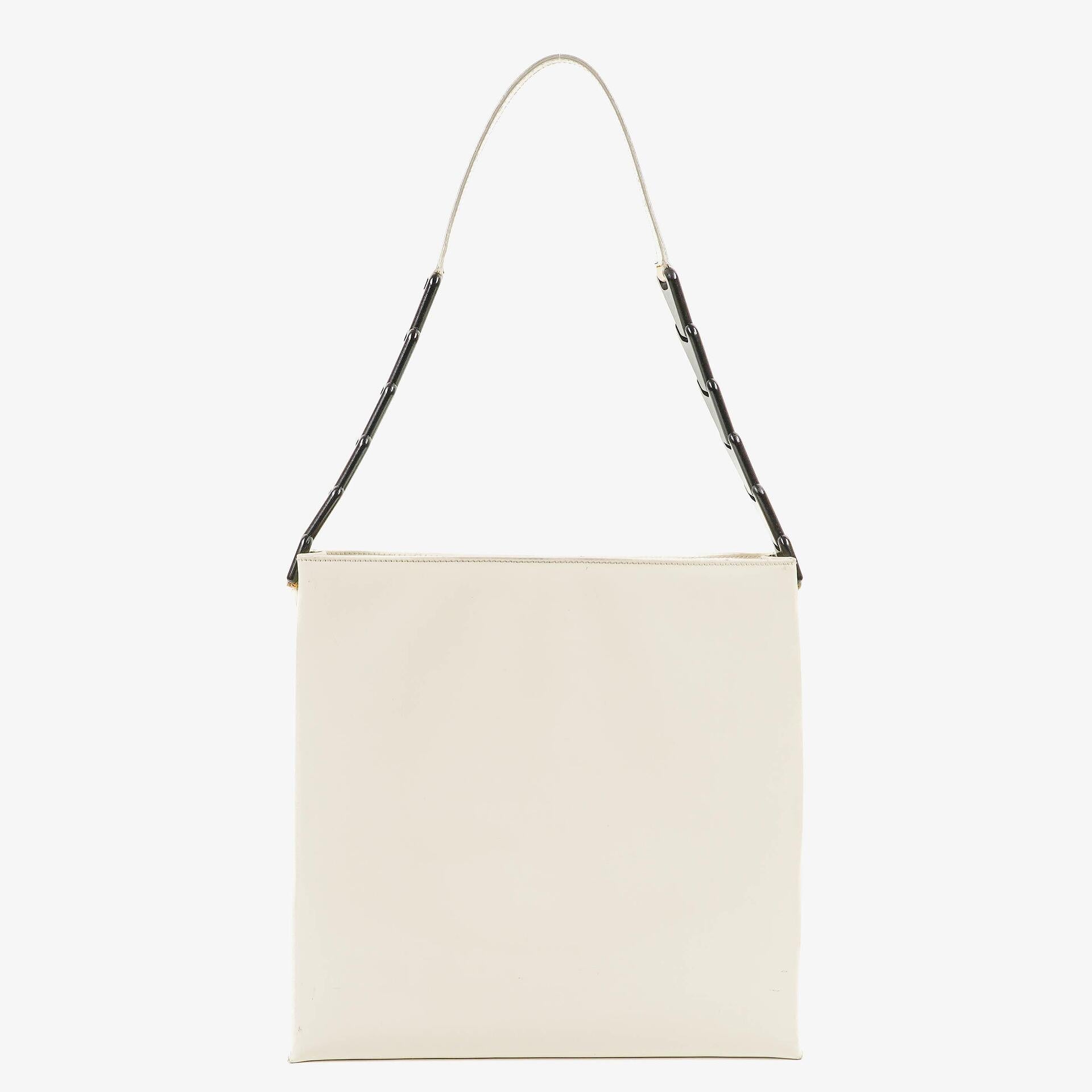 Gucci Schultertasche aus weißem Leder