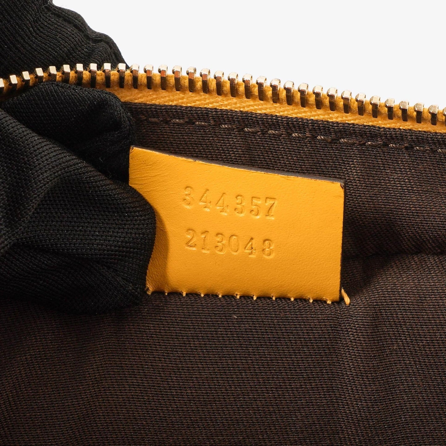 Gucci Gelbe Diamante Leder Business Tasche