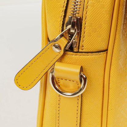 Gucci Gelbe Diamante Leder Business Tasche