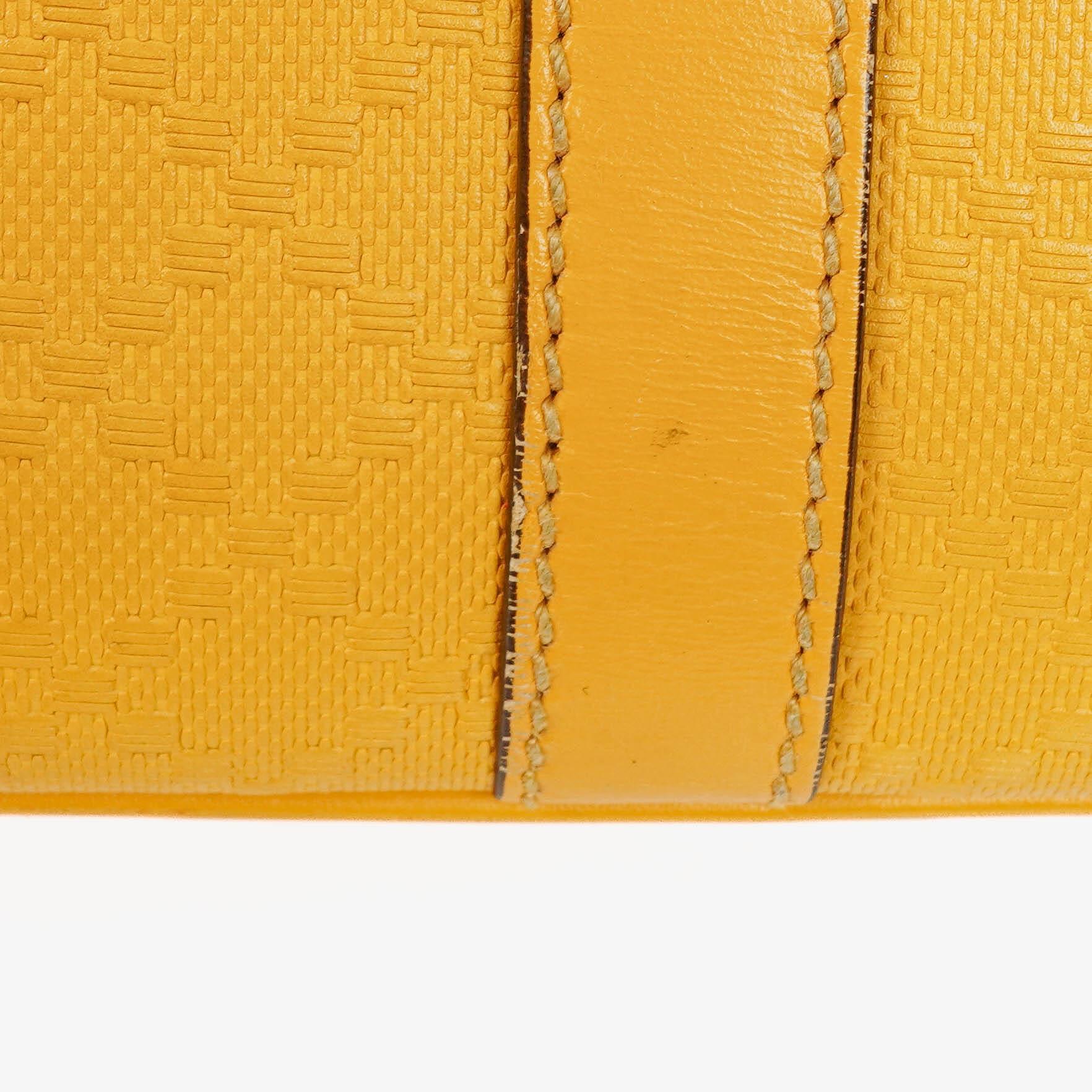 Gucci Gelbe Diamante Leder Business Tasche