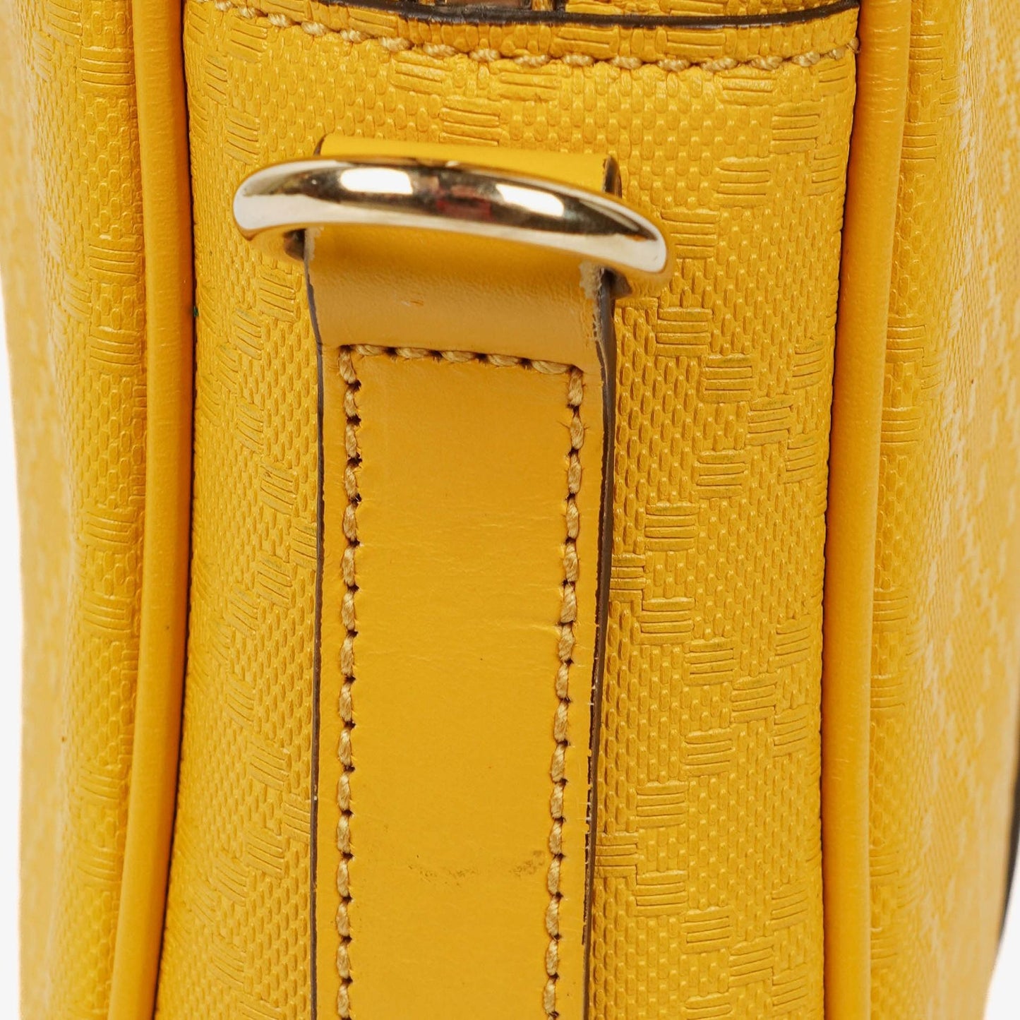 Gucci Gelbe Diamante Leder Business Tasche