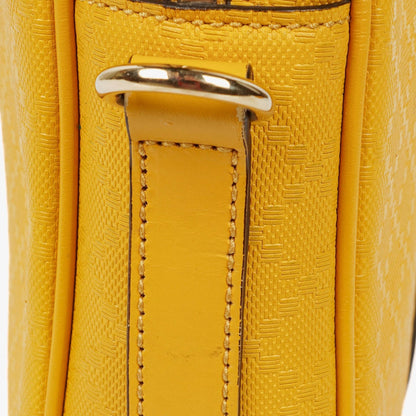 Gucci Gelbe Diamante Leder Business Tasche