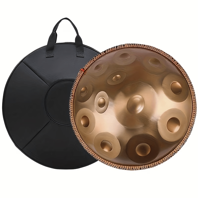 Handpan D - Moll Kurd 432Hz | 12 Töne Profi Instrument Gold | 22 Zoll Steel Drum - Laminimas e.K