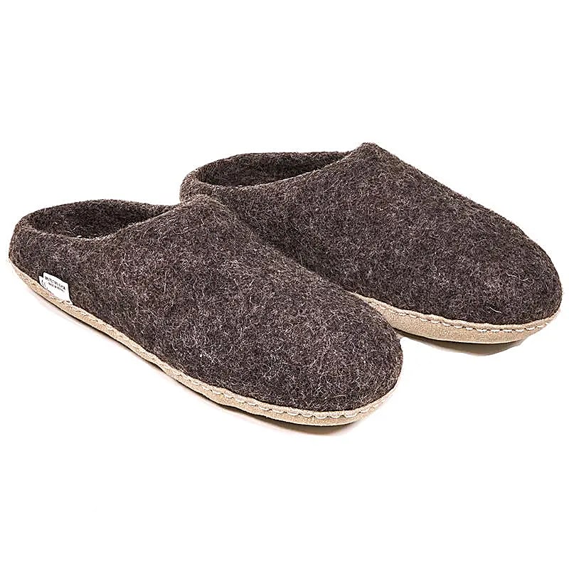 (Haus - )Schuhe Wolle Schuhgröße 35/36 braun meliert - 200g - Laminimas e.K