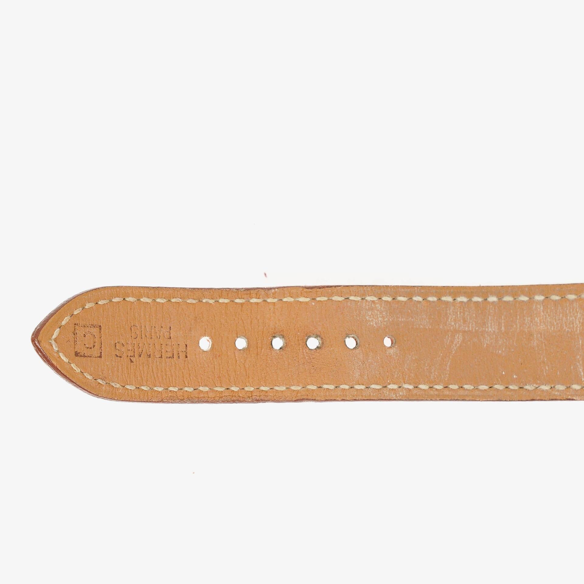 Hermès Belt Damenuhr 26 mm aus Leder und Edelstahl