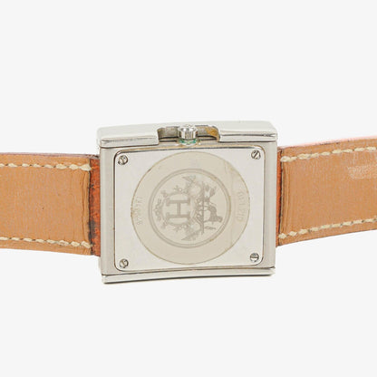 Hermès Belt Damenuhr 26 mm aus Leder und Edelstahl