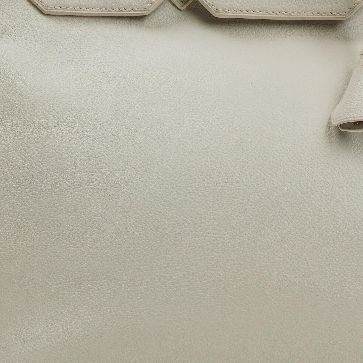 Hermès Birkin 32 Haut à Courroies Off White Leder mit goldener Hardware