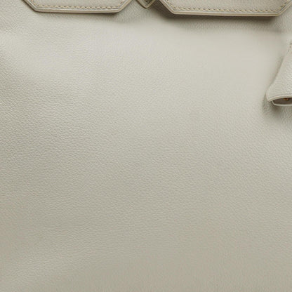 Hermès Birkin 32 Haut à Courroies Off White Leder mit goldener Hardware