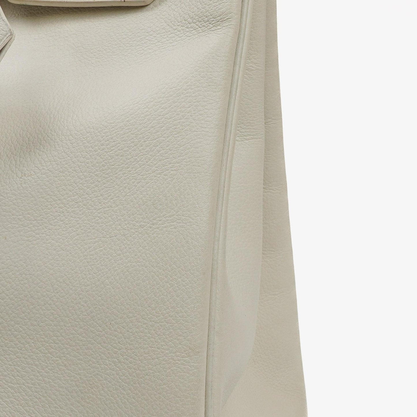 Hermès Birkin 32 Haut à Courroies Off White Leder mit goldener Hardware