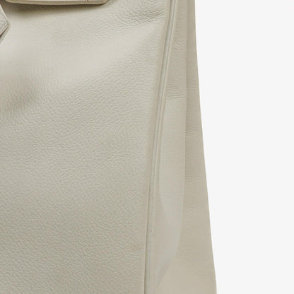 Hermès Birkin 32 Haut à Courroies Off White Leder mit goldener Hardware