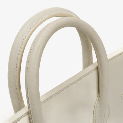 Hermès Birkin 32 Haut à Courroies Off White Leder mit goldener Hardware