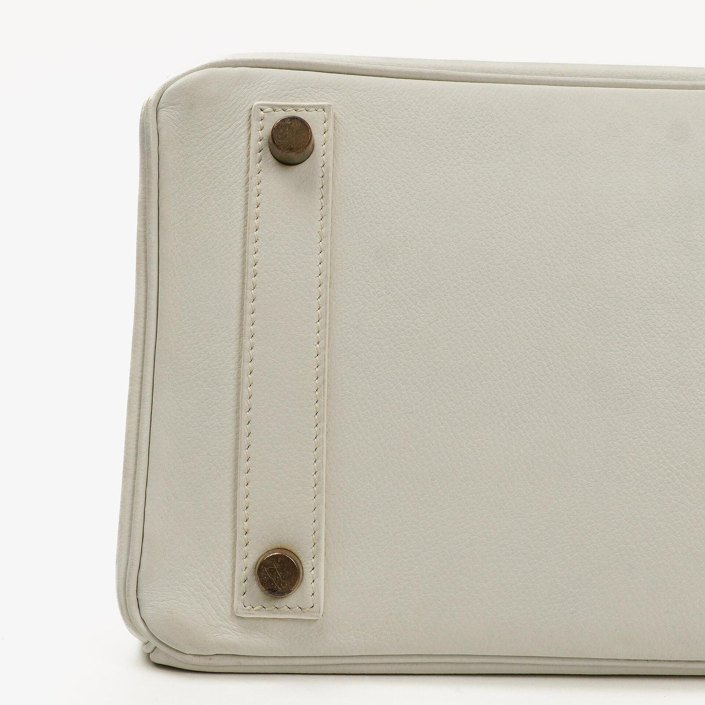 Hermès Birkin 32 Haut à Courroies Off White Leder mit goldener Hardware
