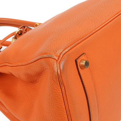 Hermes Birkin 35 orange Togo mit goldenen Beschlägen
