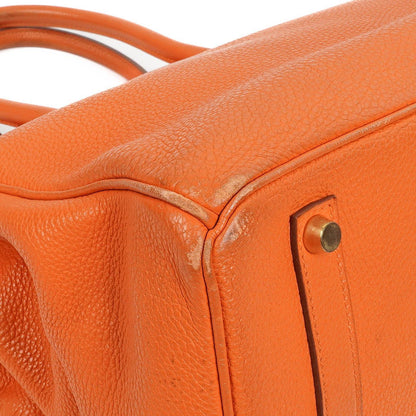 Hermes Birkin 35 orange Togo mit goldenen Beschlägen