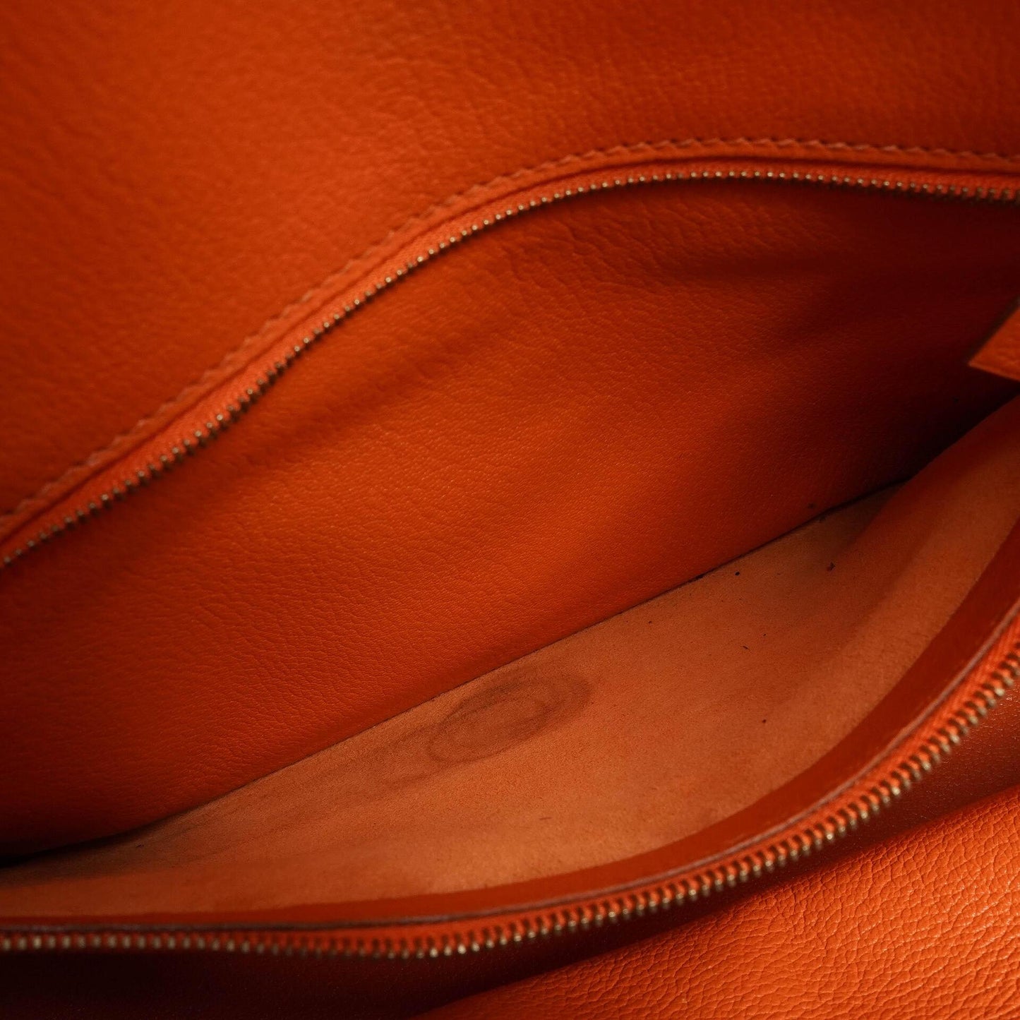 Hermes Birkin 35 orange Togo mit goldenen Beschlägen