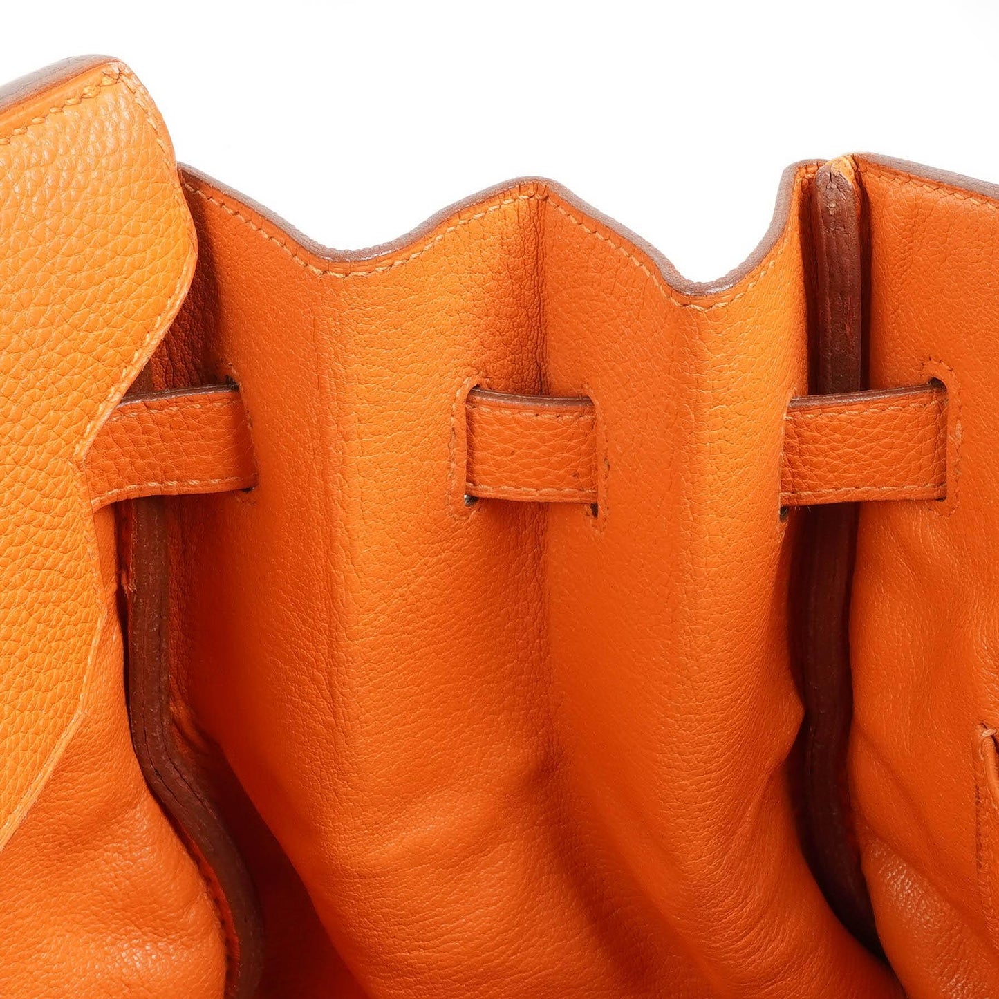 Hermes Birkin 35 orange Togo mit goldenen Beschlägen