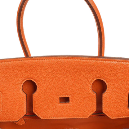 Hermes Birkin 35 orange Togo mit goldenen Beschlägen