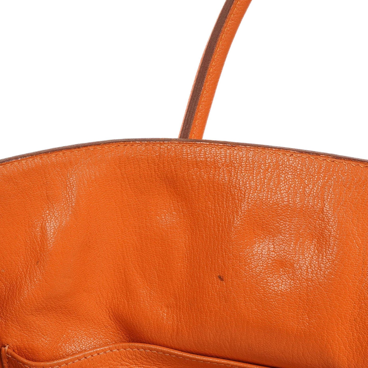 Hermes Birkin 35 orange Togo mit goldenen Beschlägen