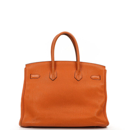 Hermes Birkin 35, Orange Togo, Gold Hardware