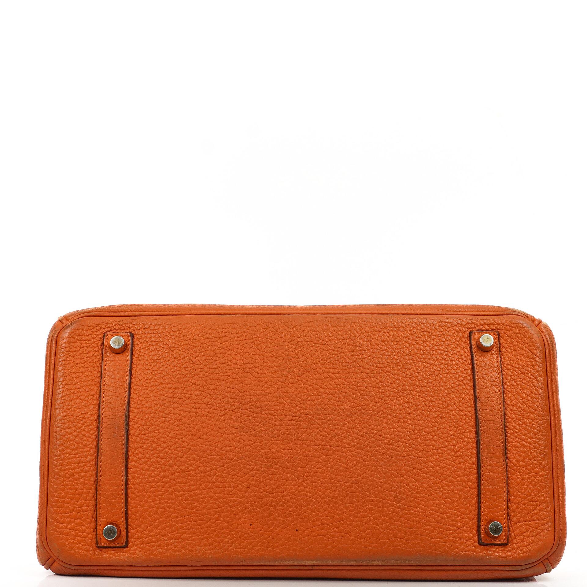 Hermes Birkin 35, Orange Togo, Gold Hardware