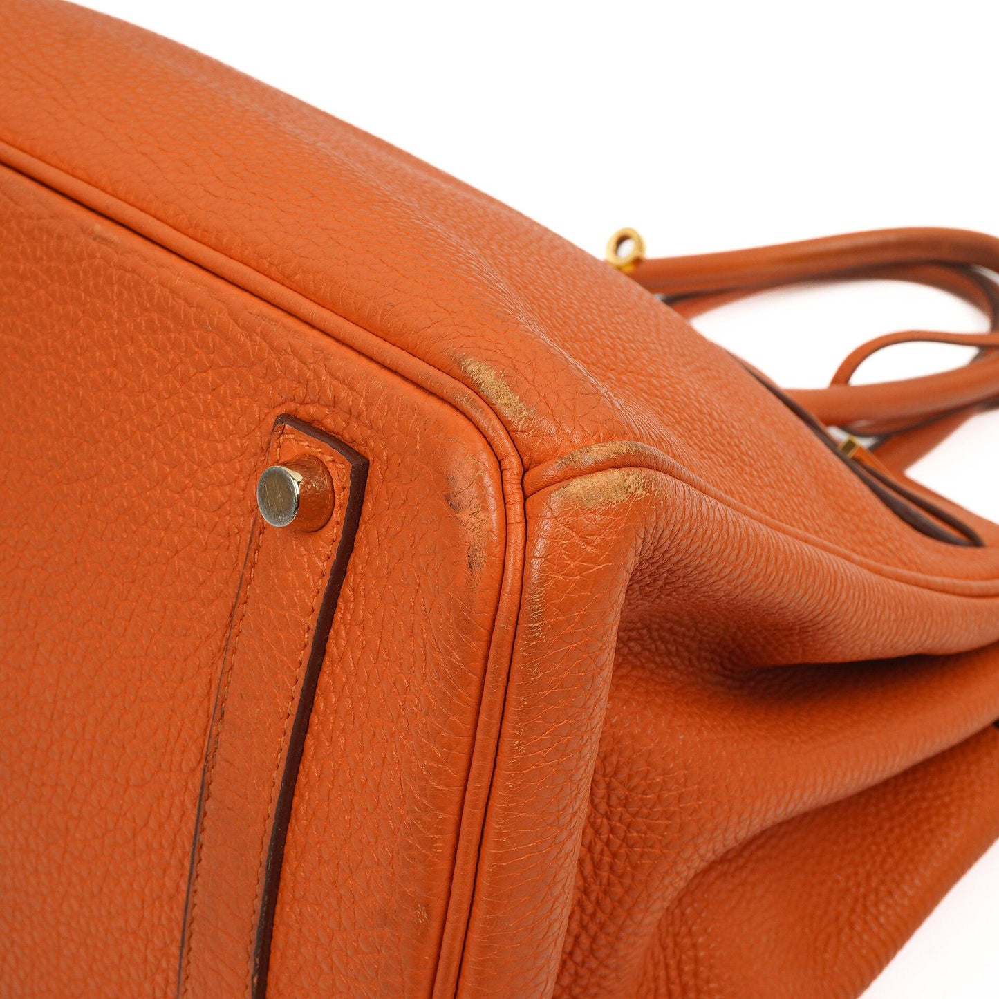 Hermes Birkin 35, Orange Togo, Gold Hardware
