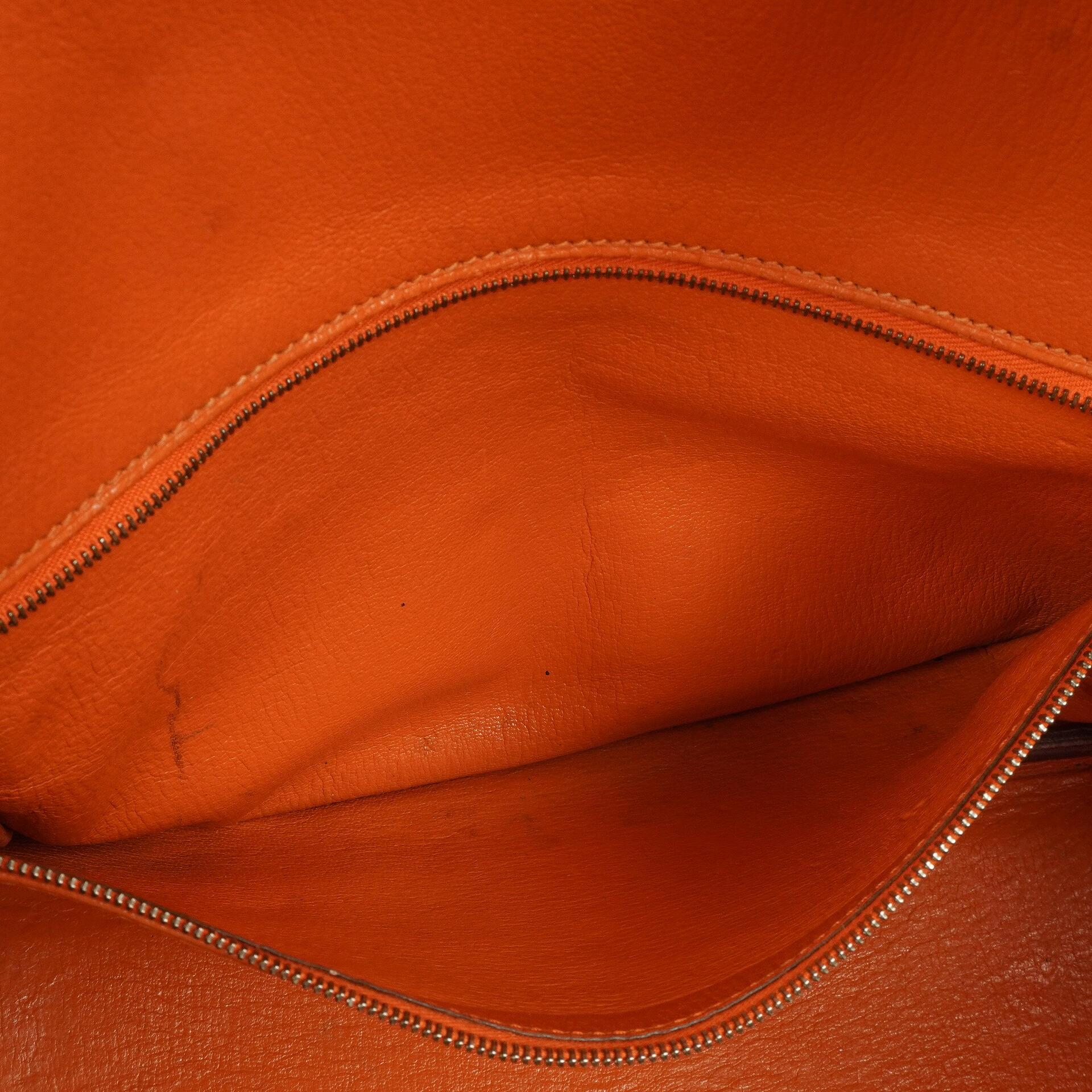 Hermes Birkin 35, Orange Togo, Gold Hardware