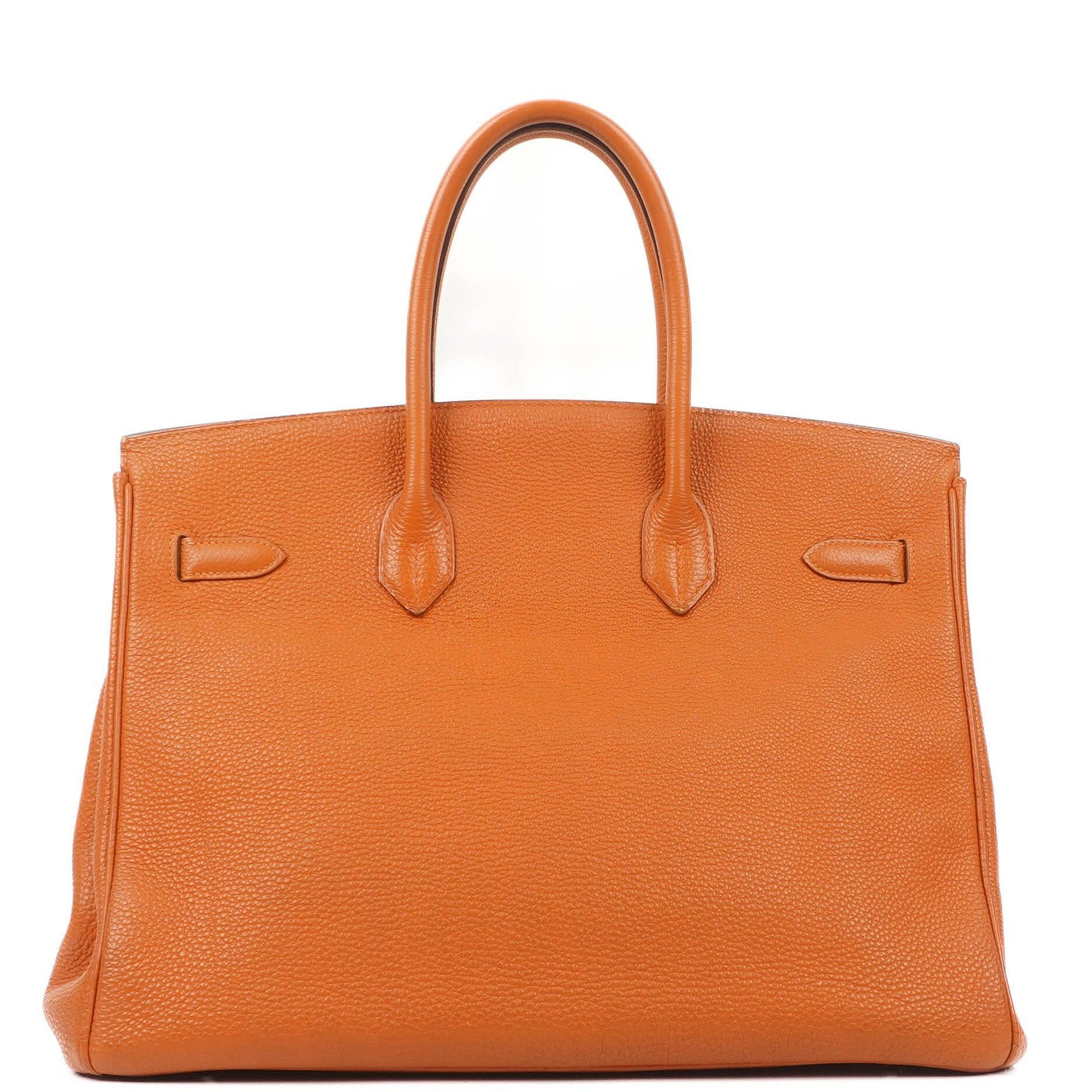 Hermes Birkin 35 orange Togo mit Palladium-Beschlägen