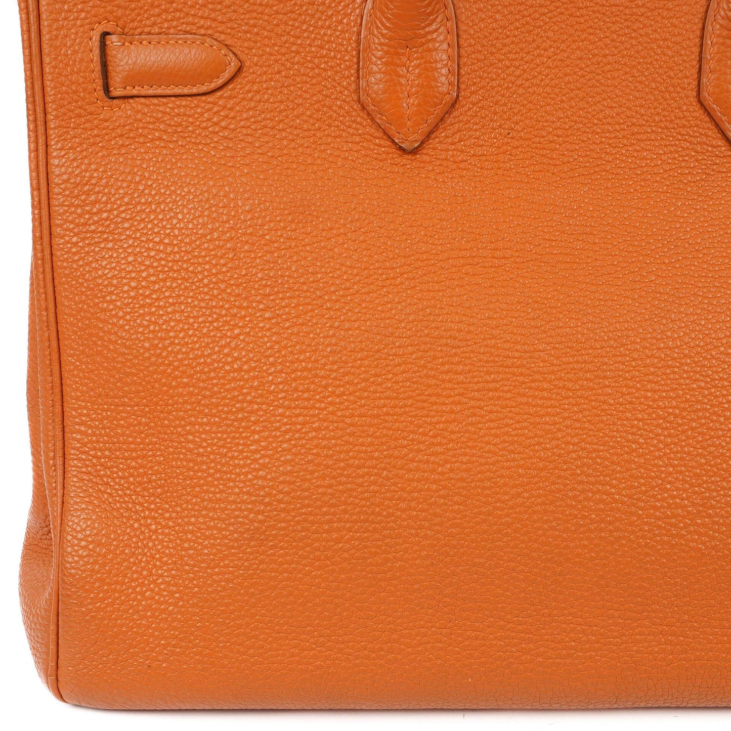 Hermes Birkin 35 orange Togo mit Palladium-Beschlägen