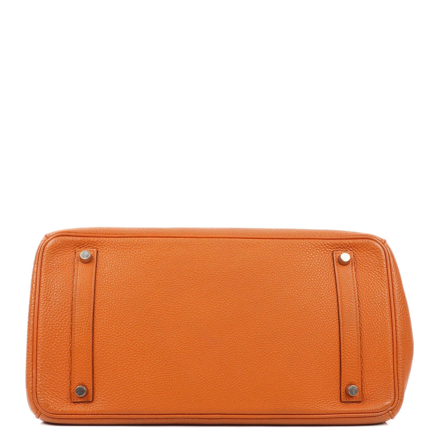 Hermes Birkin 35 orange Togo mit Palladium-Beschlägen