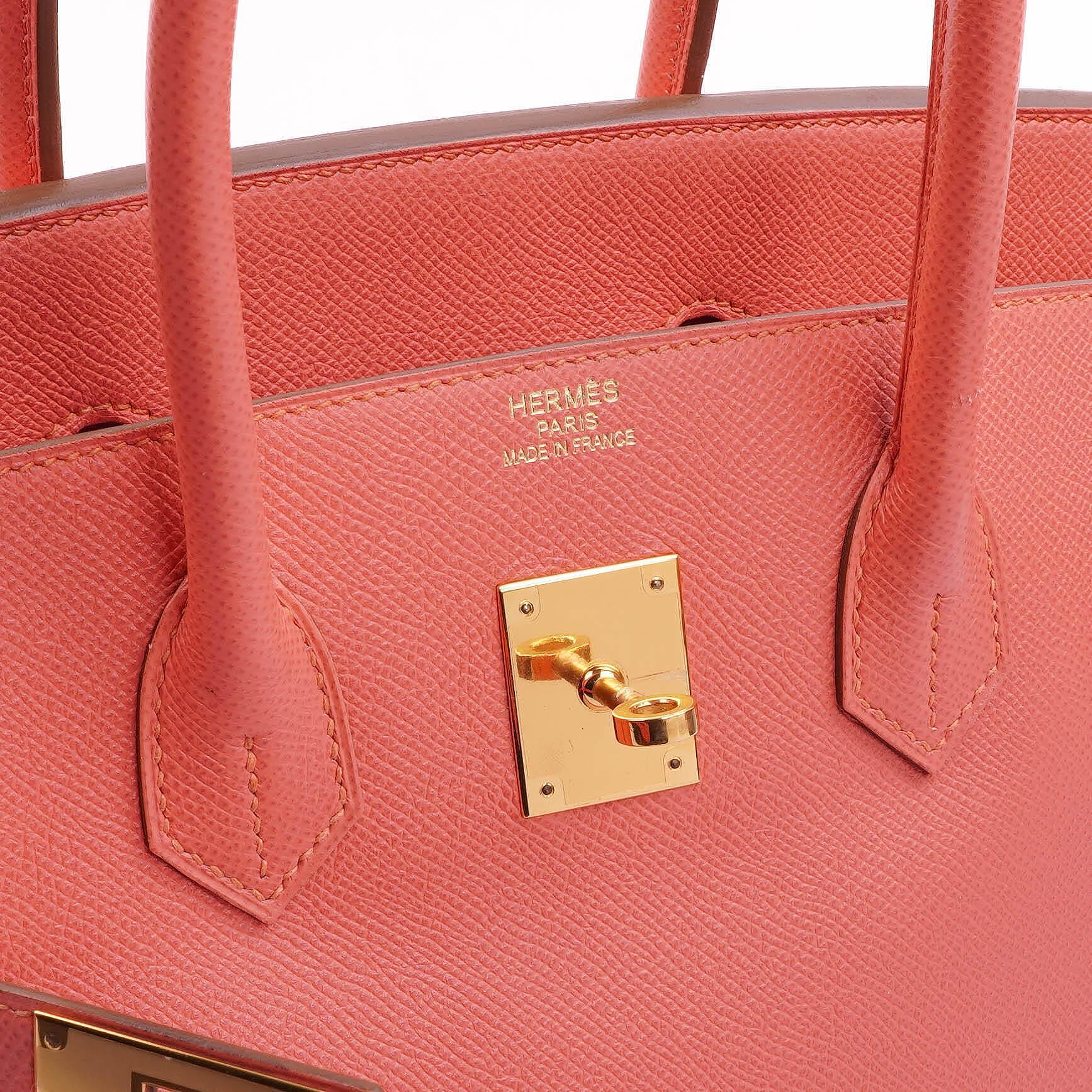 Hermès Birkin 35 Rose Jaipur Epsom mit Goldbeschlägen