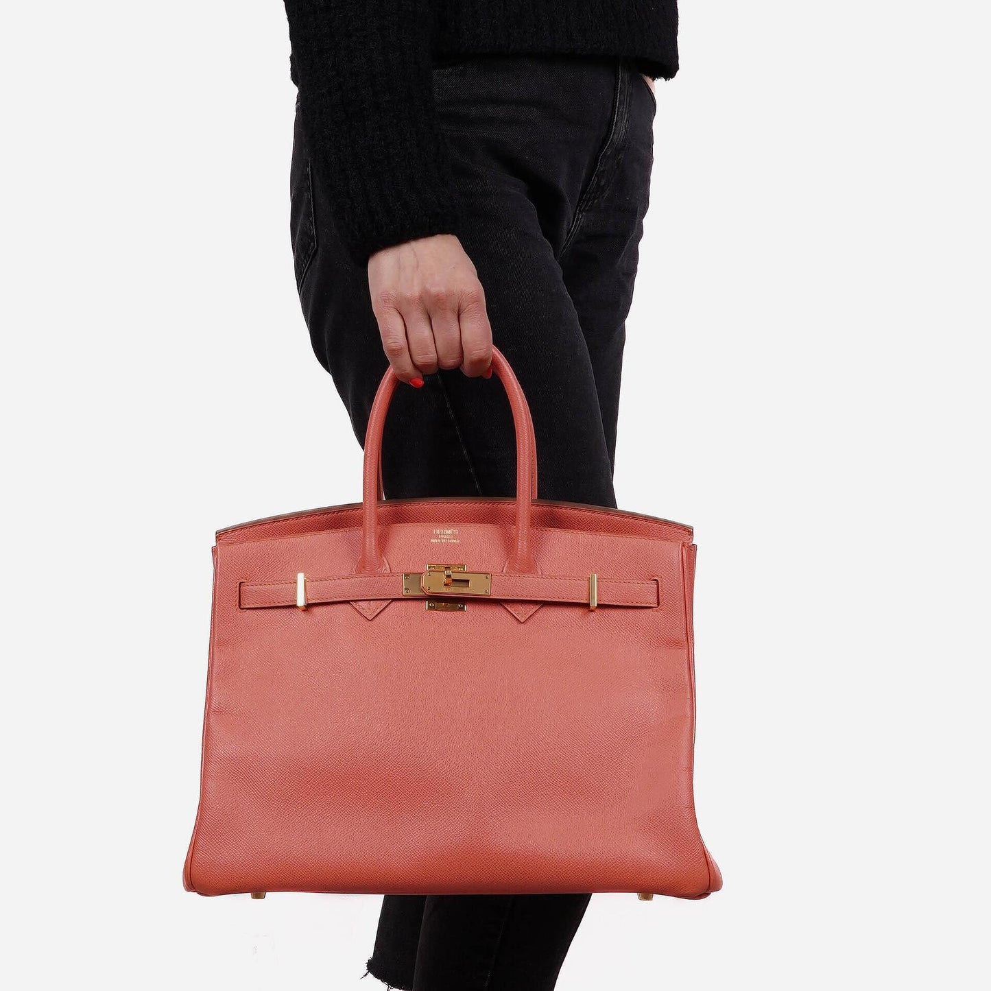 Hermès Birkin 35 Rose Jaipur Epsom mit Goldbeschlägen