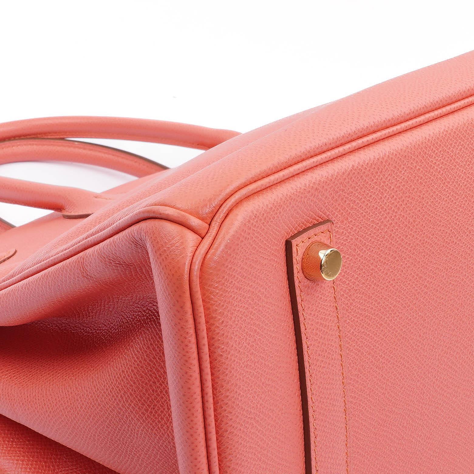 Hermès Birkin 35 Rose Jaipur Epsom mit Goldbeschlägen