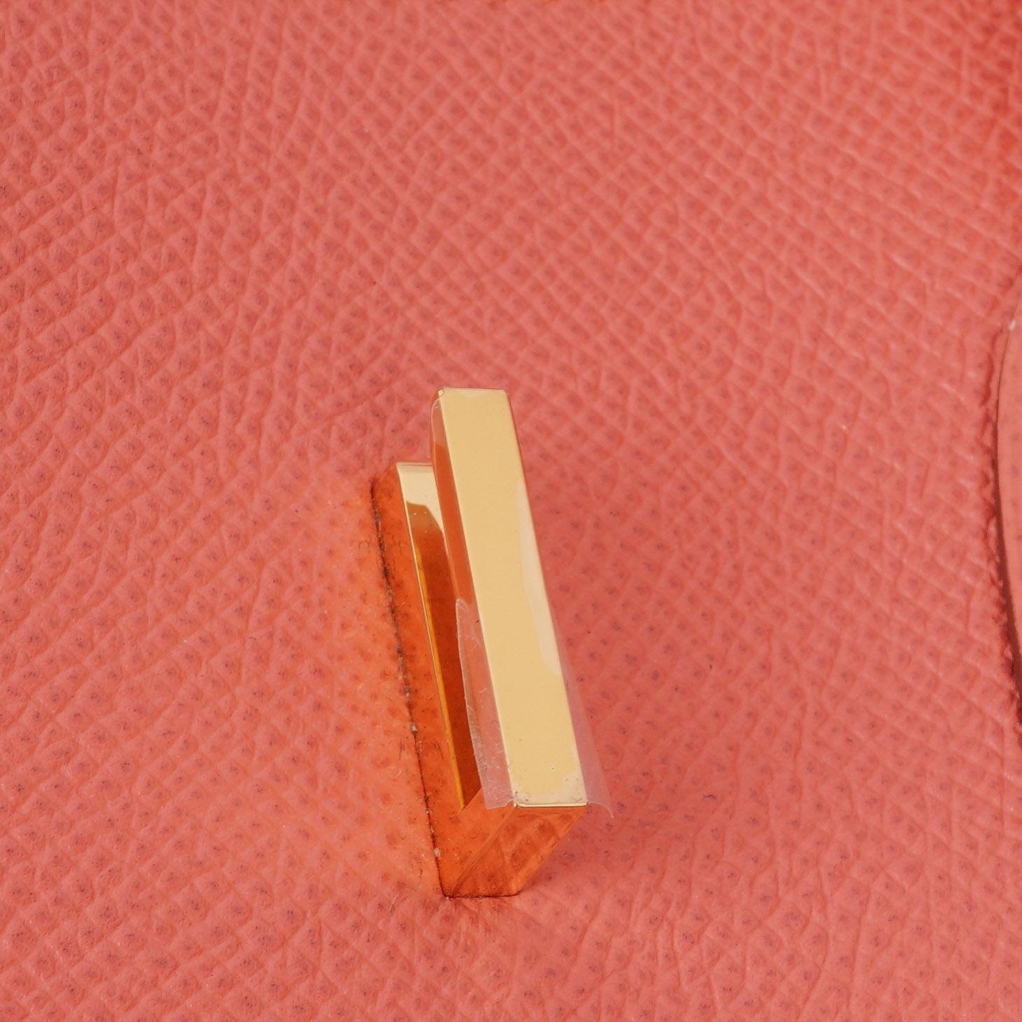 Hermès Birkin 35 Rose Jaipur Epsom mit Goldbeschlägen