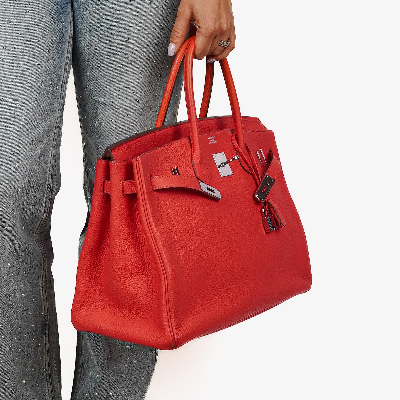 Hermès Birkin 35 aus Taurillon Clemence in Rose Jaipur mit Palladium-Hardware