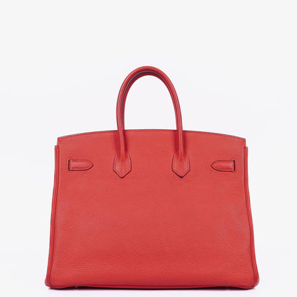 Hermès Birkin 35 aus Taurillon Clemence in Rose Jaipur mit Palladium-Hardware