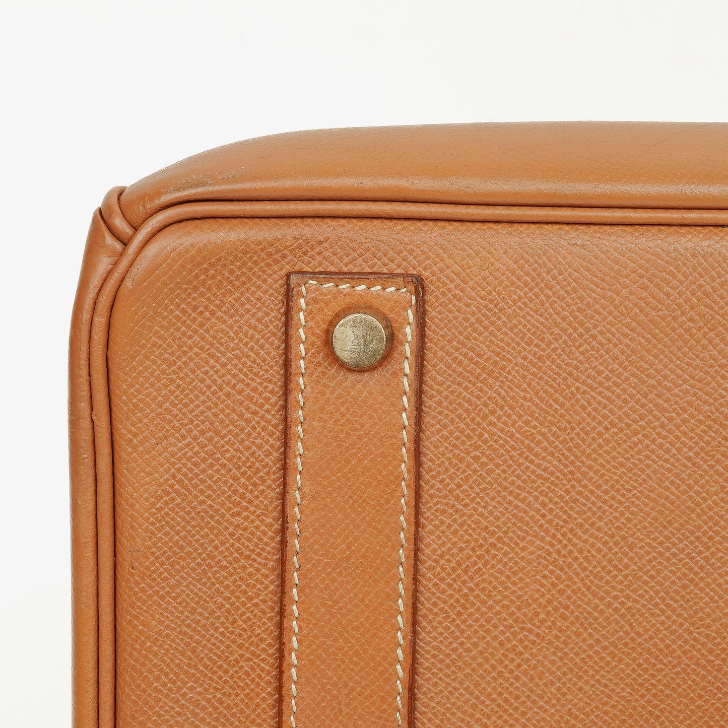 Hermes Birkin 40 Retourne Tasche aus goldfarbenem Courchevel-Leder mit Goldbeschlägen