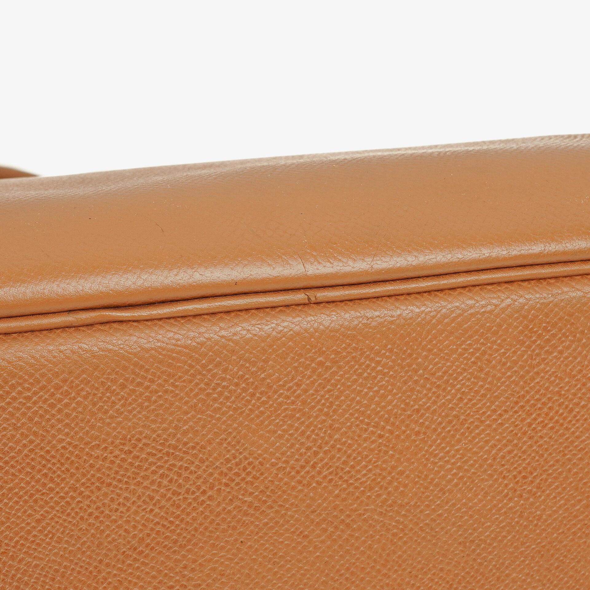 Hermes Birkin 40 Retourne Tasche aus goldfarbenem Courchevel-Leder mit Goldbeschlägen