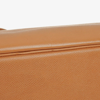 Hermes Birkin 40 Retourne Tasche aus goldfarbenem Courchevel-Leder mit Goldbeschlägen