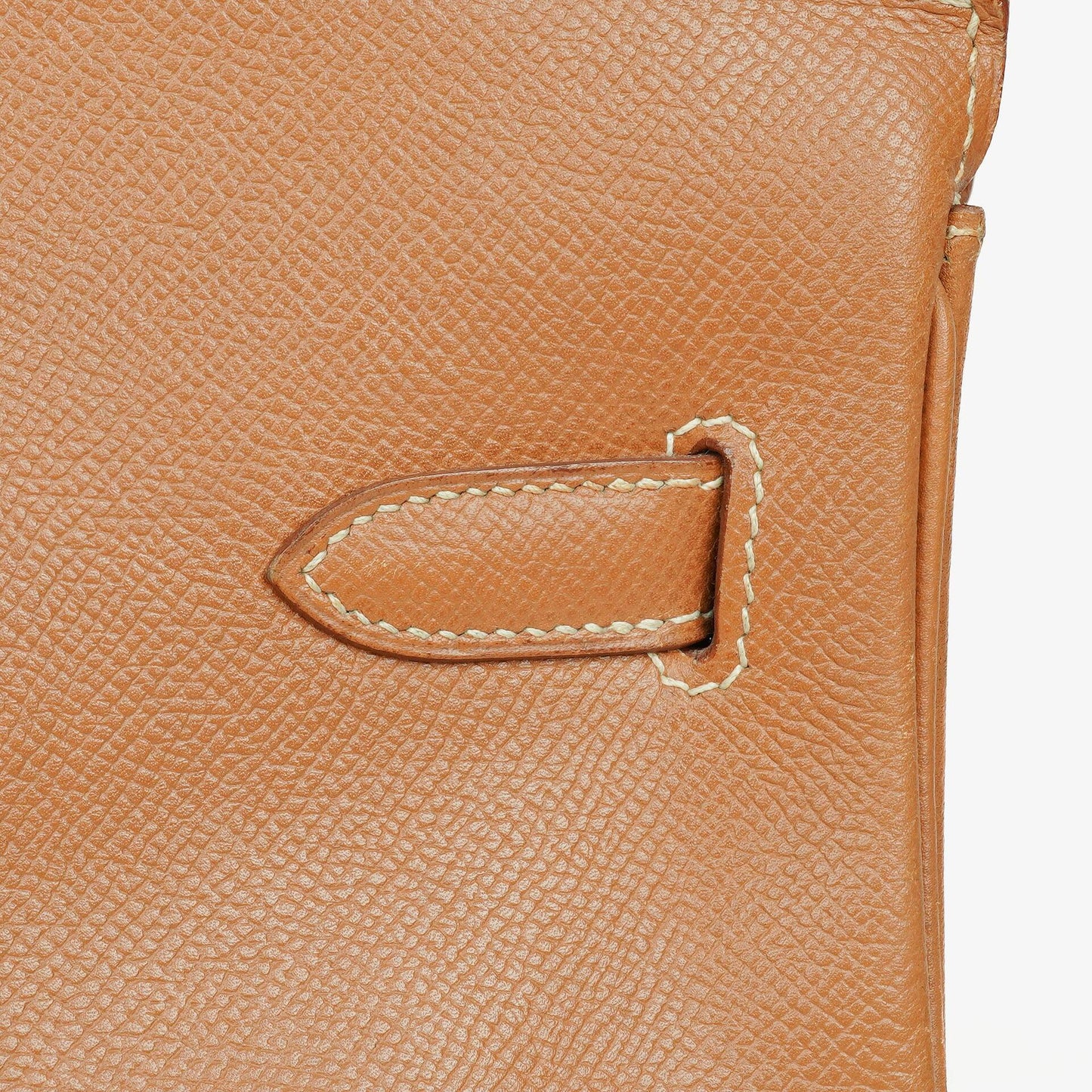 Hermes Birkin 40 Retourne Tasche aus goldfarbenem Courchevel-Leder mit Goldbeschlägen