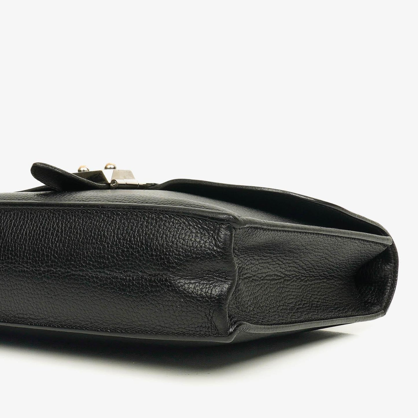 Hermès Sac à Dépêches 27 Tasche aus schwarzem Nero Clemence Leder