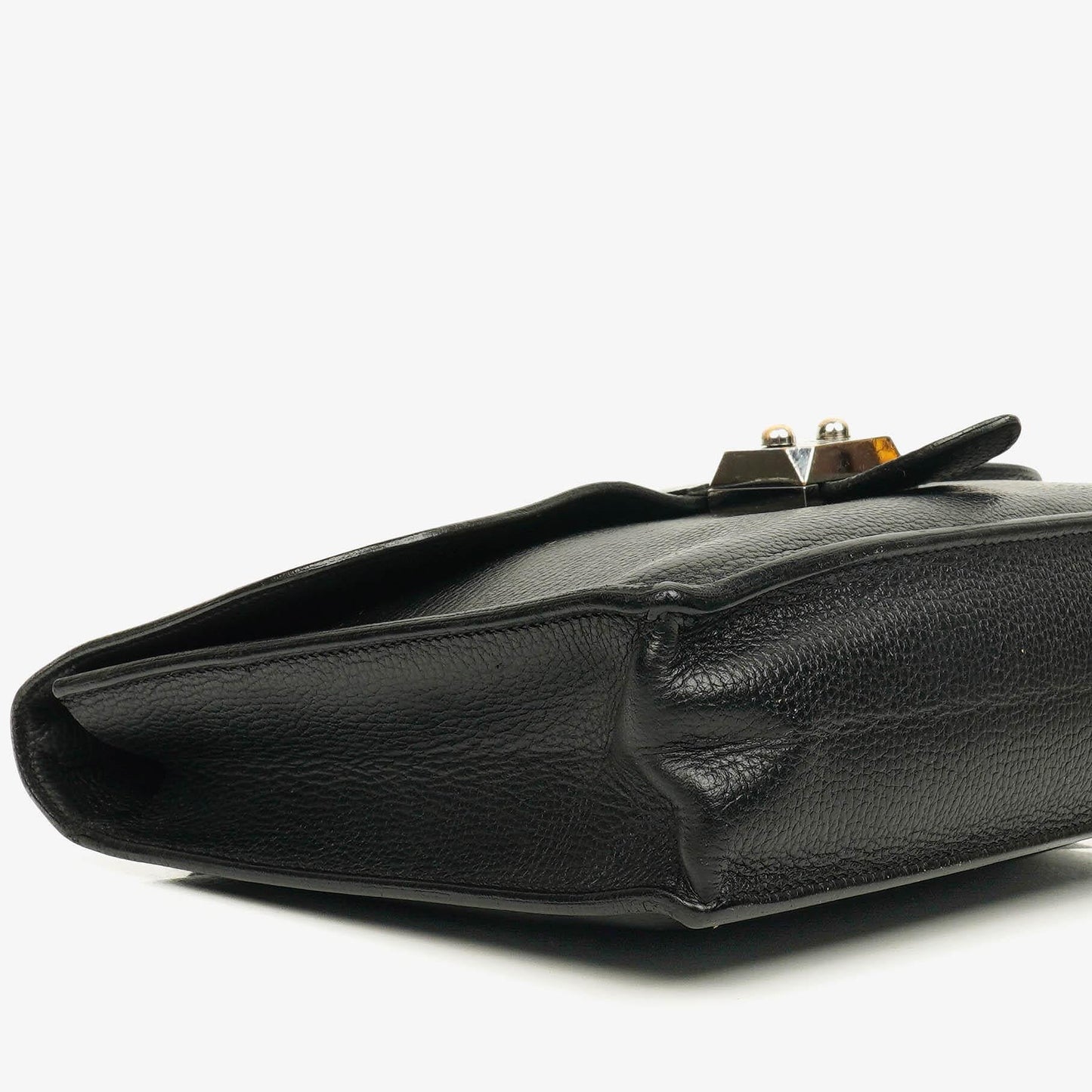 Hermès Sac à Dépêches 27 Tasche aus schwarzem Nero Clemence Leder
