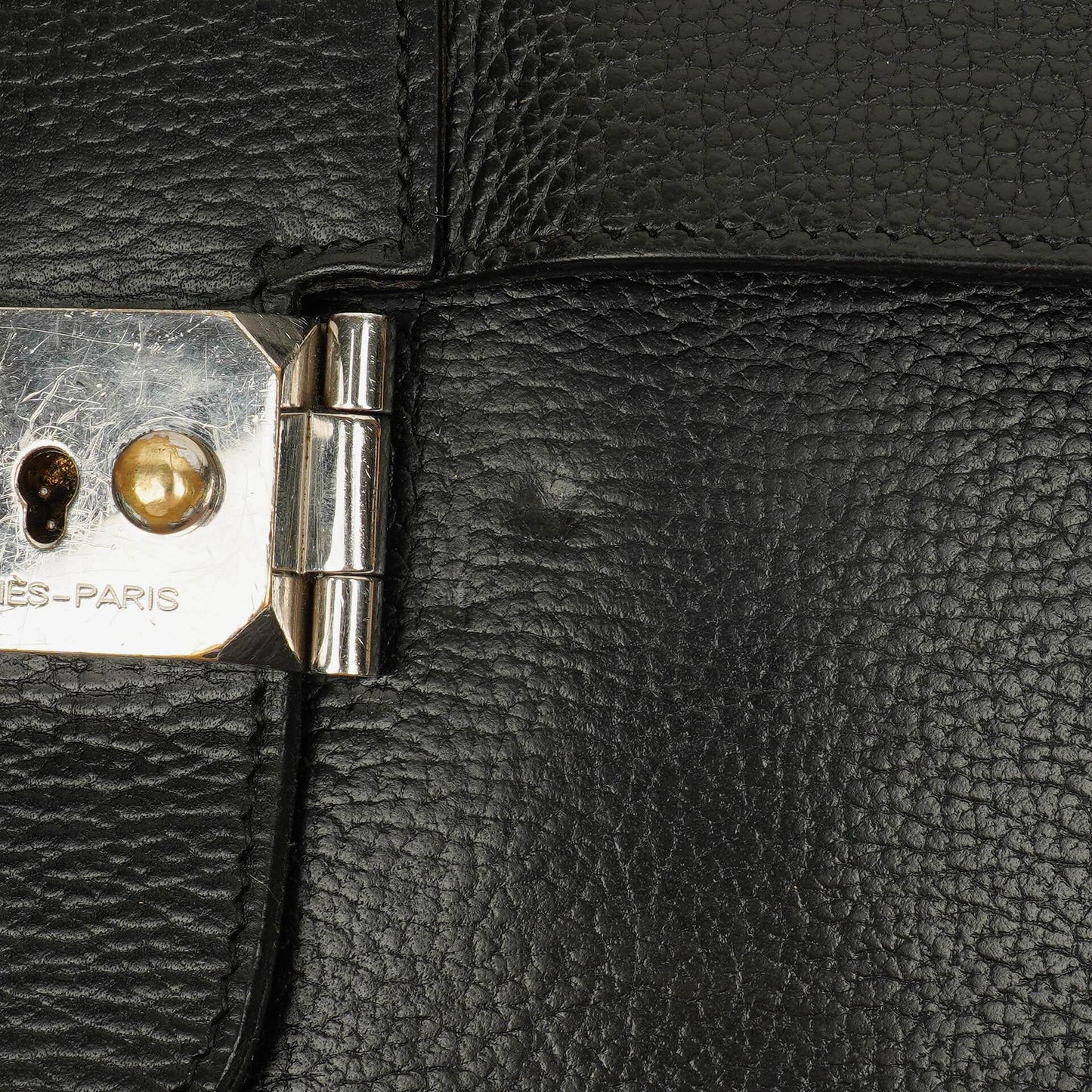 Hermès Sac à Dépêches 27 Tasche aus schwarzem Nero Clemence Leder