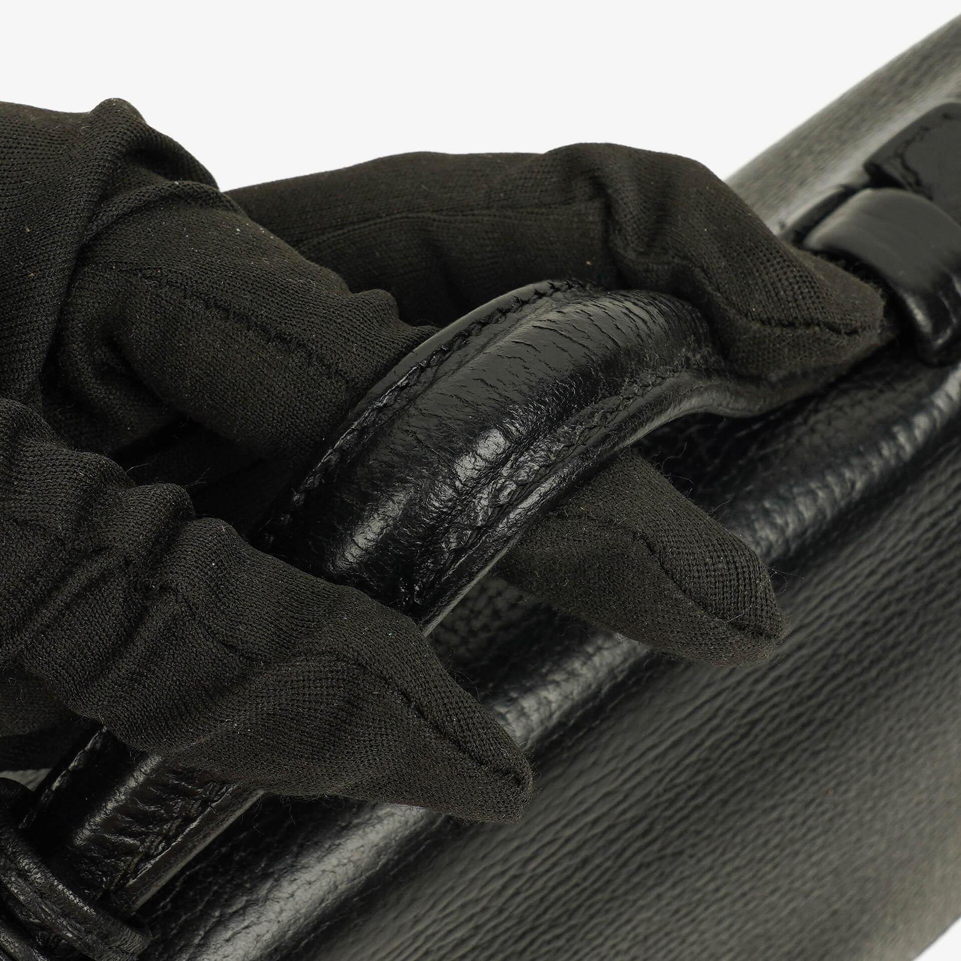 Hermès Sac à Dépêches 27 Tasche aus schwarzem Nero Clemence Leder