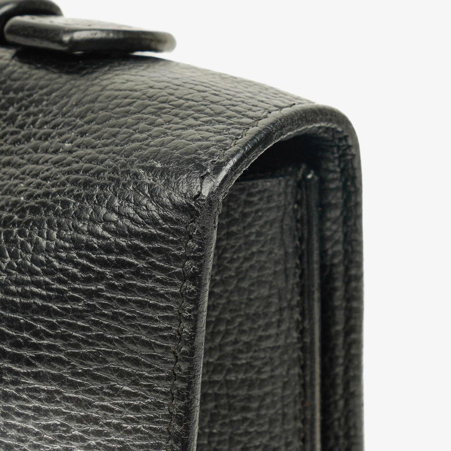 Hermès Sac à Dépêches 27 Tasche aus schwarzem Nero Clemence Leder