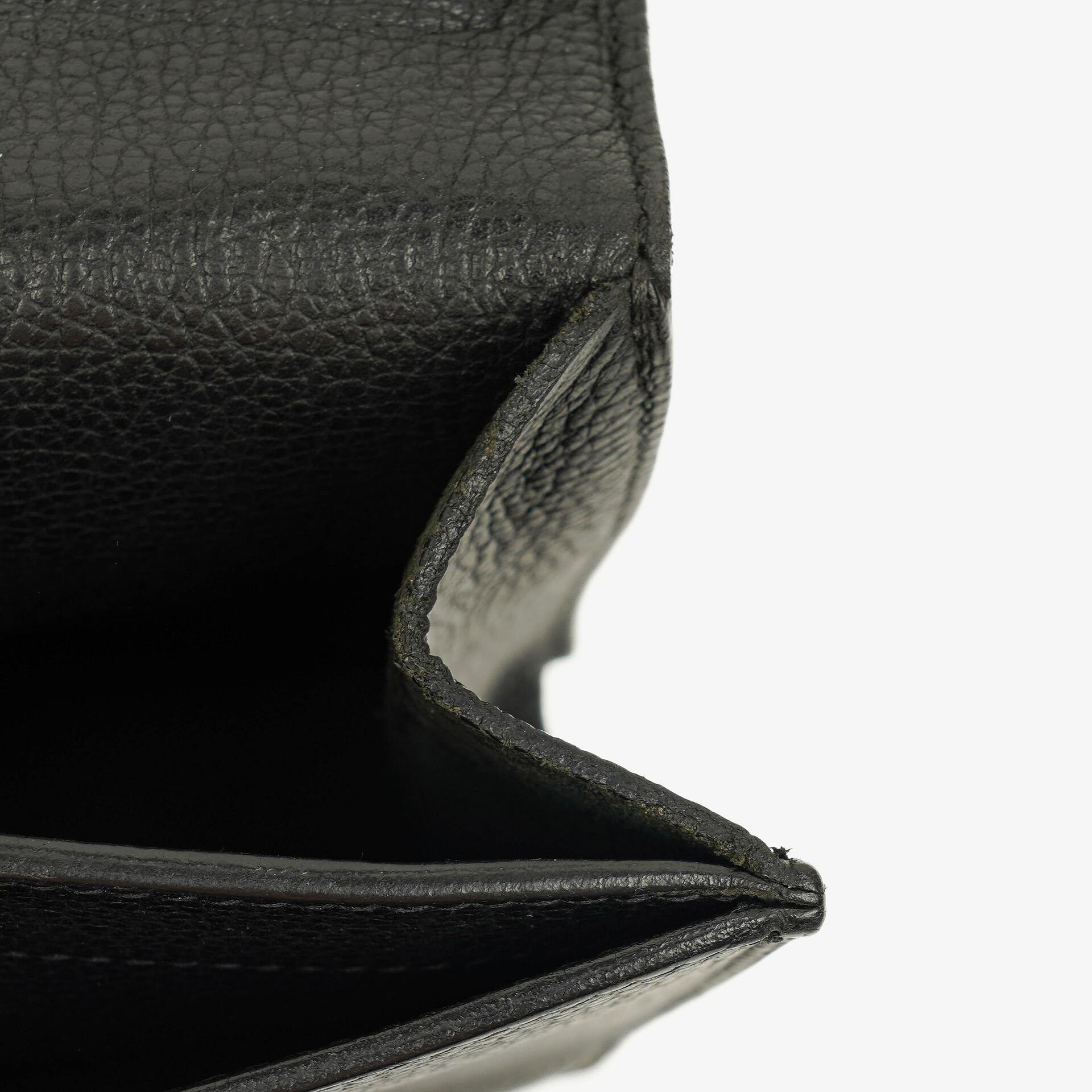 Hermès Sac à Dépêches 27 Tasche aus schwarzem Nero Clemence Leder