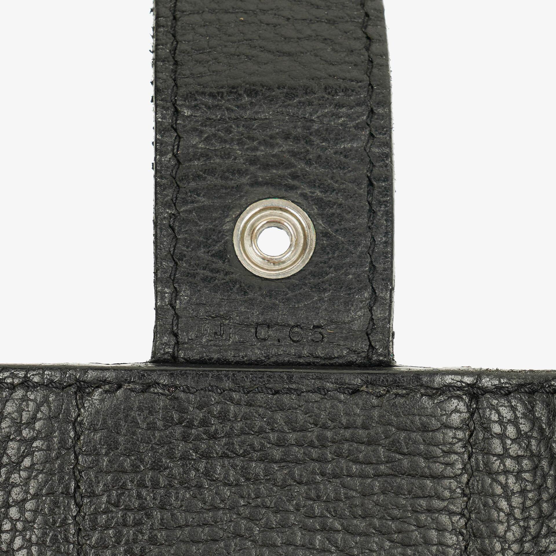 Hermès Sac à Dépêches 27 Tasche aus schwarzem Nero Clemence Leder