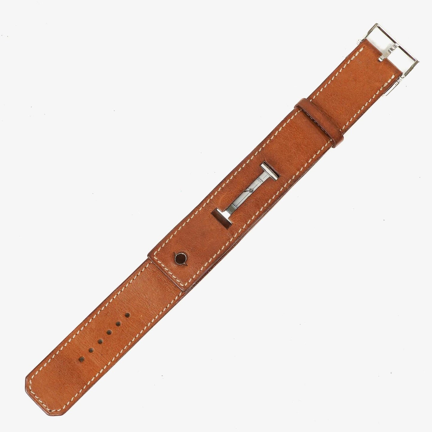 Hermès Cherche Midi CM1.210 Uhr aus Stahl und Leder